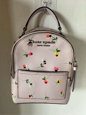 Kate Spade Pink Floral Mini Backpack Crossbody Bag